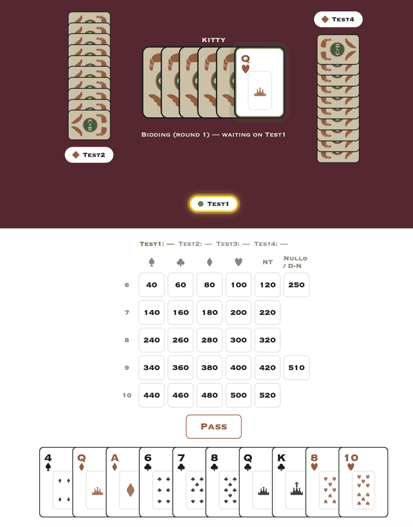 500 Card Night bidding